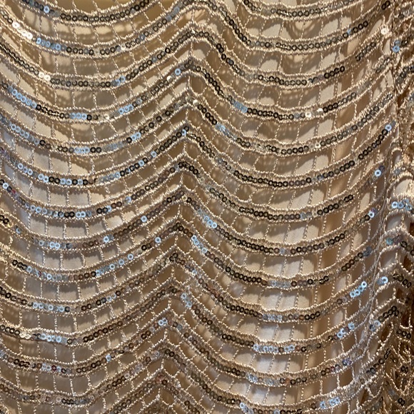 Gold Sequin Dress Large - Picture 2 of 4